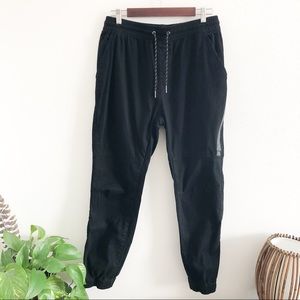 RING OF FIRE black canvas joggers large